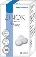 Edenpharma Zinok 25mg 50tbl - cena, porovnanie