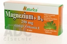 Naturica Magnézium + B6 + Ginkgo + Vitamín E 30tbl
