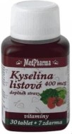 MedPharma Kyselina listová 400mcg 37tbl - cena, porovnanie