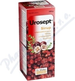 Dr. Muller Urosept sirup s brusnicami + Vitamín C 320g