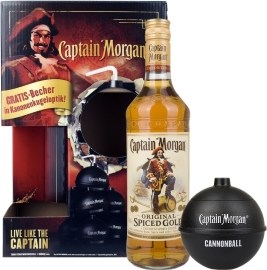 Captain Morgan Spiced Gold Cannonball Set 0.7l