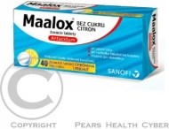 Sanofi-Aventis Maalox bez cukru 40tbl - cena, porovnanie
