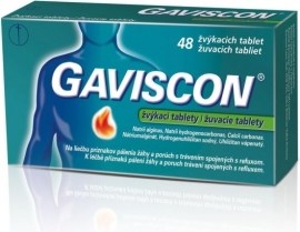 Reckitt Benckiser Gaviscon žuvacie tablety 48tbl