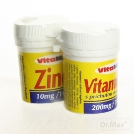 Vitamax Zinok 10mg + vitamín C 200tbl