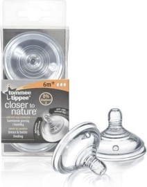 Tommee Tippee Closer to Nature Easi-Vent Teats 6m+ 2ks