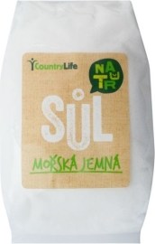 Country Life Morská soľ jemná z Atlantiku 1000g