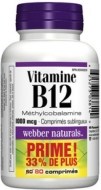 Webber Naturals Vitamín B12 1000mcg 80tbl - cena, porovnanie