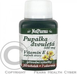 MedPharma Pupalka dvojročná 500mg + Vitamín E 37tbl