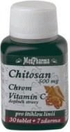 MedPharma Chitosan + Vitamín C + Chróm 67tbl - cena, porovnanie