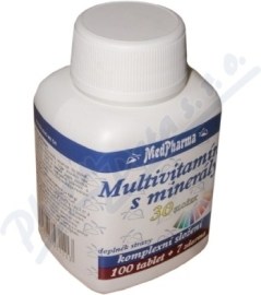 MedPharma Multivitamín s minerálmi + Extra C (30 zložiek) 107tbl