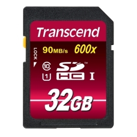 Transcend SDHC UHS-I 600x Class 10 32GB