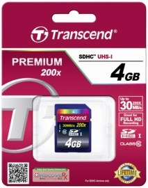 Transcend SDHC Class 10 4GB
