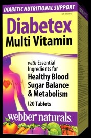 Webber Naturals Diabetex Multivitamín 120tbl