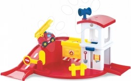 Smoby Vroom Planet mechanická požiarnická stanica so štyrmi autíčkami 211042