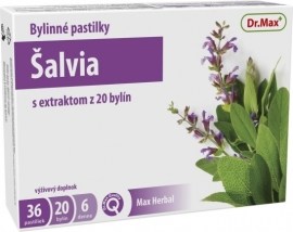 Dr. Max Pharma Bylinné pastilky Šalvia 36tbl