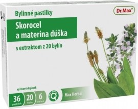 Dr. Max Pharma Bylinné pastilky Skorocel a Materina dúška 36tbl