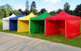TigerSpring Rýchlorozkladací nožnicový stan - oceľový 3x3m