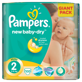 Pampers New Baby-Dry Mini 2 3-6kg 100ks