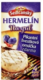 Tesco Sedlčanský Hermelín na gril a pikantná slivková omáčka 4x100g