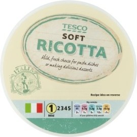 Tesco Soft ricotta mäkký srvátkový syr 250g