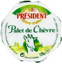 Lactalis Président Palet de chévre kozí mäkký zrejúci syr s bielou plesňou na povrchu plnotučný 120g