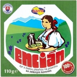 Tatranská Mliekareň Tami Encián Syr s bielou plesňou na povrchu so zeleným korením 110g