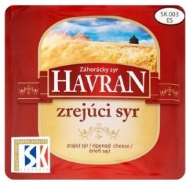 Syráreň Havran Záhorácky syr Havran zrejúci syr plátky 145g