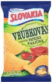 Intersnack Slovakia Vrúbkované zemiakové lupienky s príchuťou paprika & rajčina 75g