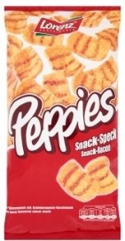 The Lorenz Bahlsen Snack-World Lorenz Peppies pšenično-zemiakový snack so slaninovou príchuťou 75g