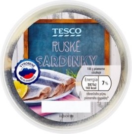 Ryba Žilina Tesco Ruské sardinky 400g