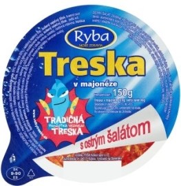 Ryba Košice Treska v majonéze s ostrým šalátom 150g