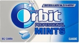 Wrigley Orbit Professional Mints Classic cukríky bez cukru s mätovou príchuťou 18g