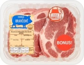 Tesco Čerstvé mäso bravčová krkovička bez kosti plátky 400g
