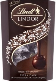 Lindt & Sprüngli Lindor 60% extra horká čokoláda s jemnou krémovou náplňou 200g