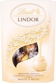 Lindt & Sprüngli Lindor Čokoládový bonbón z bielej čokolády s jemnou tekutou plnkou 200g