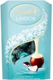 Lindt & Sprüngli Lindor Mliečna čokoláda s jemnou kokosovou náplňou 200g