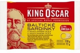 Hame King Oscar Baltické sardinky v rastlinnom oleji 110g