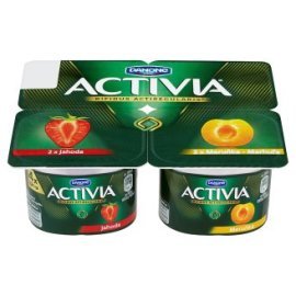 Tesco Danone Activia Jogurt jahoda, marhuľa 4x120g