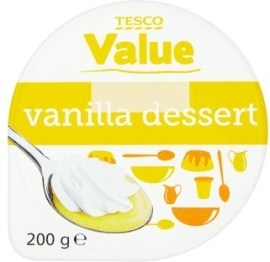 Tesco Dezert s vanilkovou arómou a so šľahačkou 200g