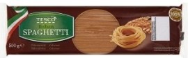 Tesco Spaghetti sušené bezvaječné semolinové celozrnné cestoviny 500g