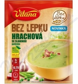 Vitana Bezgluténová hrachová so slaninou polievka 74g