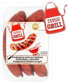 Tesco Grill Predpečená klobása na gril 350g