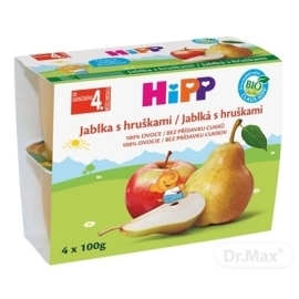 Hipp Bio jablká s hruškami 4x100g