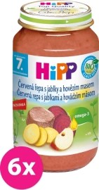 Hipp Bio Červená repa s jablkami a hovädzím mäsom 220g