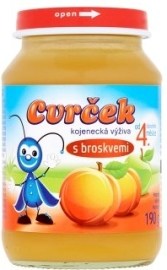 Hame Cvrček Ovocný príkrm s broskyňami od dokončeného 4. mesiaca 190g