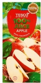 Tesco 100% jablková šťava z koncentrátu 2000ml