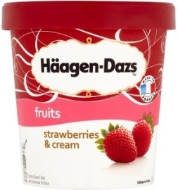 General Mills Häagen-Dazs Jahodový mrazený krém smotanový s kúskami jahôd 500ml