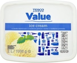 Tesco Value Mrazený krém s vanilkovou príchuťou 2000ml