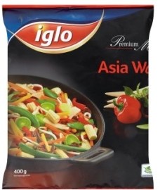 Alfa-R Iglo Asia Wok zmes zeleniny a jedlých húb hlbokozmrazená 400g