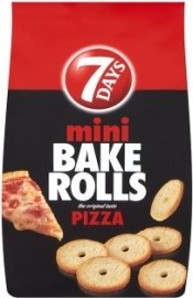 Chipita 7 Days Bake Rolls Mini chrumkavé chipsy s príchuťou pizza 80g